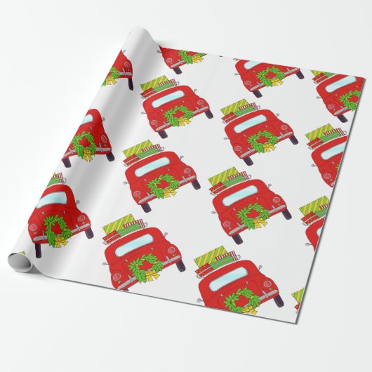 Papier Cadeau Main retro Christmas (Déroulé)