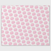 Papier Cadeau Main rose dessinée gâteau d'anniversaire année mod (Plat)