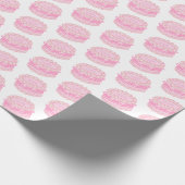 Papier Cadeau Main rose dessinée gâteau d'anniversaire année mod (Coin)