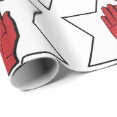 Papier Cadeau Main Rouge De L'Ulster (Coin rond)