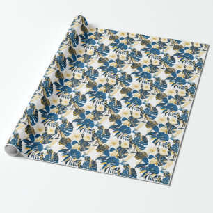 Papier Cadeau Main Tropicale tirée : Motif créatif sans couture