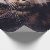 Papier Cadeau maine coon on a black background younganimal,cat,c (Coin)