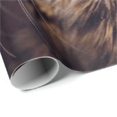 Papier Cadeau maine coon on a black background younganimal,cat,c (Coin rond)