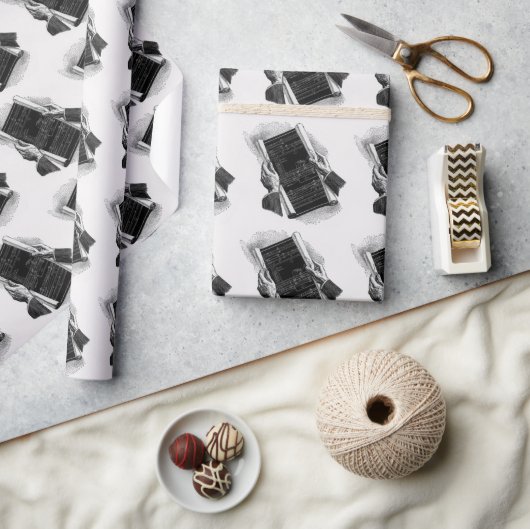 Papier Cadeau Mains avec plans architecturaux bleus, Entreprise  (Artisanat)