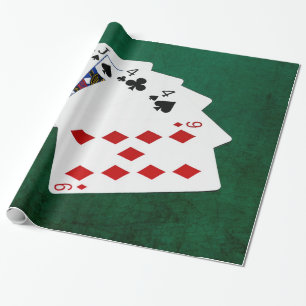 Papier Cadeau Mains de poker - Deux paires - Jack, quatre