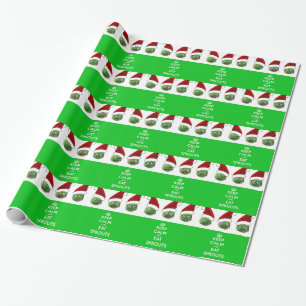 Papier Cadeau Maintenez calme et mangez les pousses