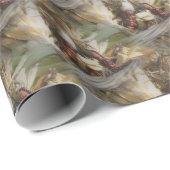 Papier Cadeau Maïs indien en osier Panier Motif de la nature (Coin rond)