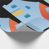 Papier Cadeau Maison bleue