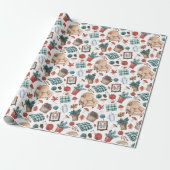 Papier Cadeau Maison d'automne cosy (Déroulé)