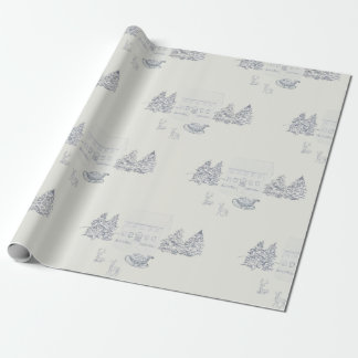 Papier Cadeau Maison de Noël confortable et grande échelle de No