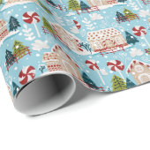 Papier Cadeau Maison de pain d'épices (Coin rond)