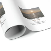 Papier Cadeau Maison de plage de vacances longitude latitude est (Coin rond)