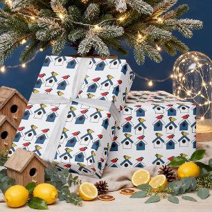 Papier Cadeau Maison d'oiseau Maison d'oiseau Coloré Oiseaux Mai