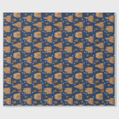 Papier Cadeau Maison en pain d'épice de neige (Plat)