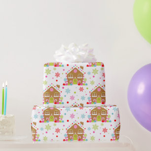 Papier Cadeau Maison en pain d'épices – Création fantaisiste de
