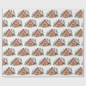 Papier Cadeau Maison en pain d'épices de Noël (Plat)