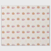 Papier Cadeau Maison en pain d'épices et Noël au chocolat chaud (Plat)