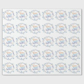 Papier Cadeau Maison florale de bonbon à maison de guirlande (Plat)