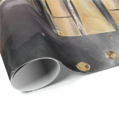 Papier Cadeau Maison hantée | Arbre à Pleines lunes Éffrayantes  (Coin rond)