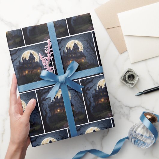 Papier Cadeau Maison hantée d'Halloween (Cadeaux)