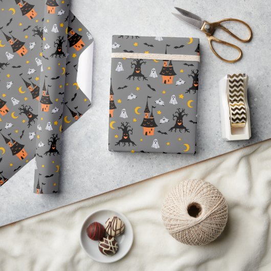 Papier Cadeau Maison hantée épouvantable Halloween (Artisanat)