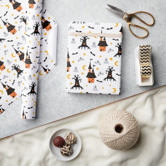 Papier Cadeau Maison hantée épouvantable Halloween (Artisanat)