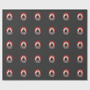 Papier Cadeau Maison Hantée Halloween Sorcière Clair de Lune