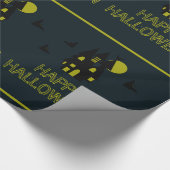 Papier Cadeau Maison hantée, Joyeux Halloween (Coin)