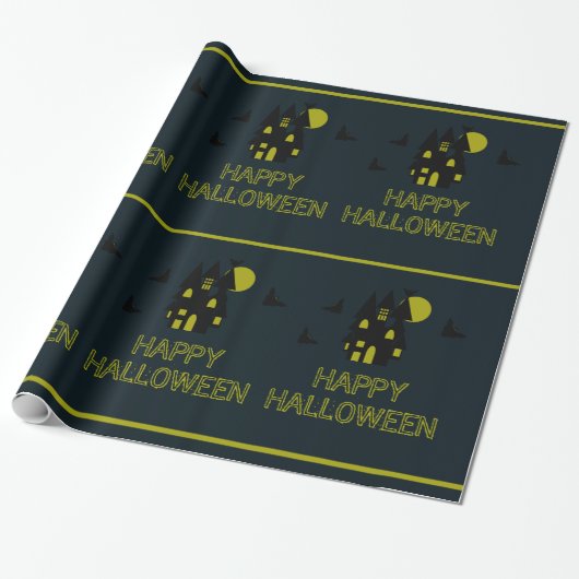 Papier Cadeau Maison hantée, Joyeux Halloween (Déroulé)