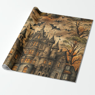 Papier Cadeau Maison Hantée Vintage (2)