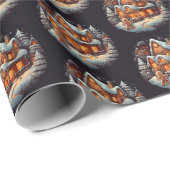 Papier Cadeau Maison homme Xmas Gingpain (Coin rond)