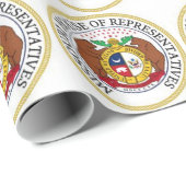PAPIER CADEAU MAISON MISSOURI DES REPRÉSENTANTS (Coin rond)