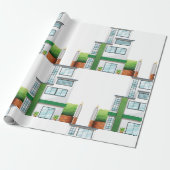 Papier Cadeau Maison Multistorey (Déroulé)