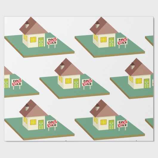 Papier Cadeau Maison vendue (Plat)