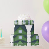 Papier Cadeau Maison verte
