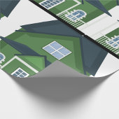 Papier Cadeau Maison verte
