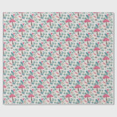 Papier Cadeau Maisonnette Blanche de Style Rétro (Plat)