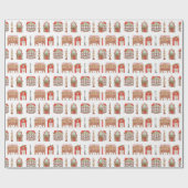 Papier Cadeau Maisons de Noël Maisons Papiers à envelopper (Plat)