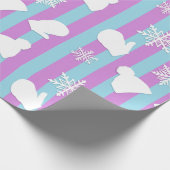 Papier Cadeau Maisons de vacances violet et bleu et Casquettes d (Coin)