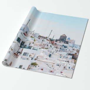Papier Cadeau Maisons en béton blanc sous ciel bleu en journée