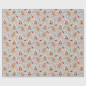 Papier Cadeau Maisons en pain d'épice, biscuits, Sucres de canne (Plat)