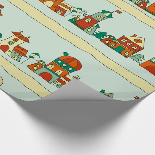 Papier Cadeau Maisons Wonky