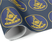 Papier Cadeau Maître passé Freemason maçonnerie maçonnique (Coin rond)