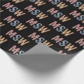 Papier Cadeau Maîtrise en travail social - Rétro Graduation (Coin)