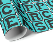 Papier Cadeau Majuscules, Style de lettrage (Coin rond)