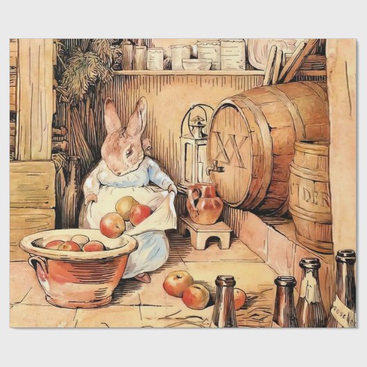 Papier Cadeau "Making Apple Cider" de Beatrix Potter (Plat)