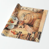 Papier Cadeau "Making Apple Cider" de Beatrix Potter (Déroulé)