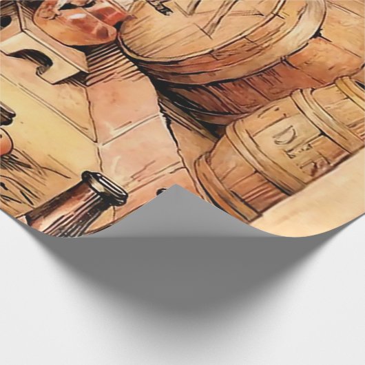 Papier Cadeau "Making Apple Cider" de Beatrix Potter (Coin)