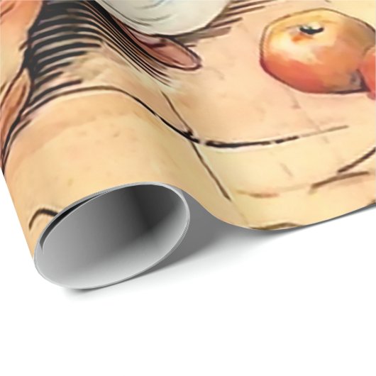 Papier Cadeau "Making Apple Cider" de Beatrix Potter (Coin rond)