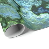 Papier Cadeau Malachite de turquoise (Coin rond)